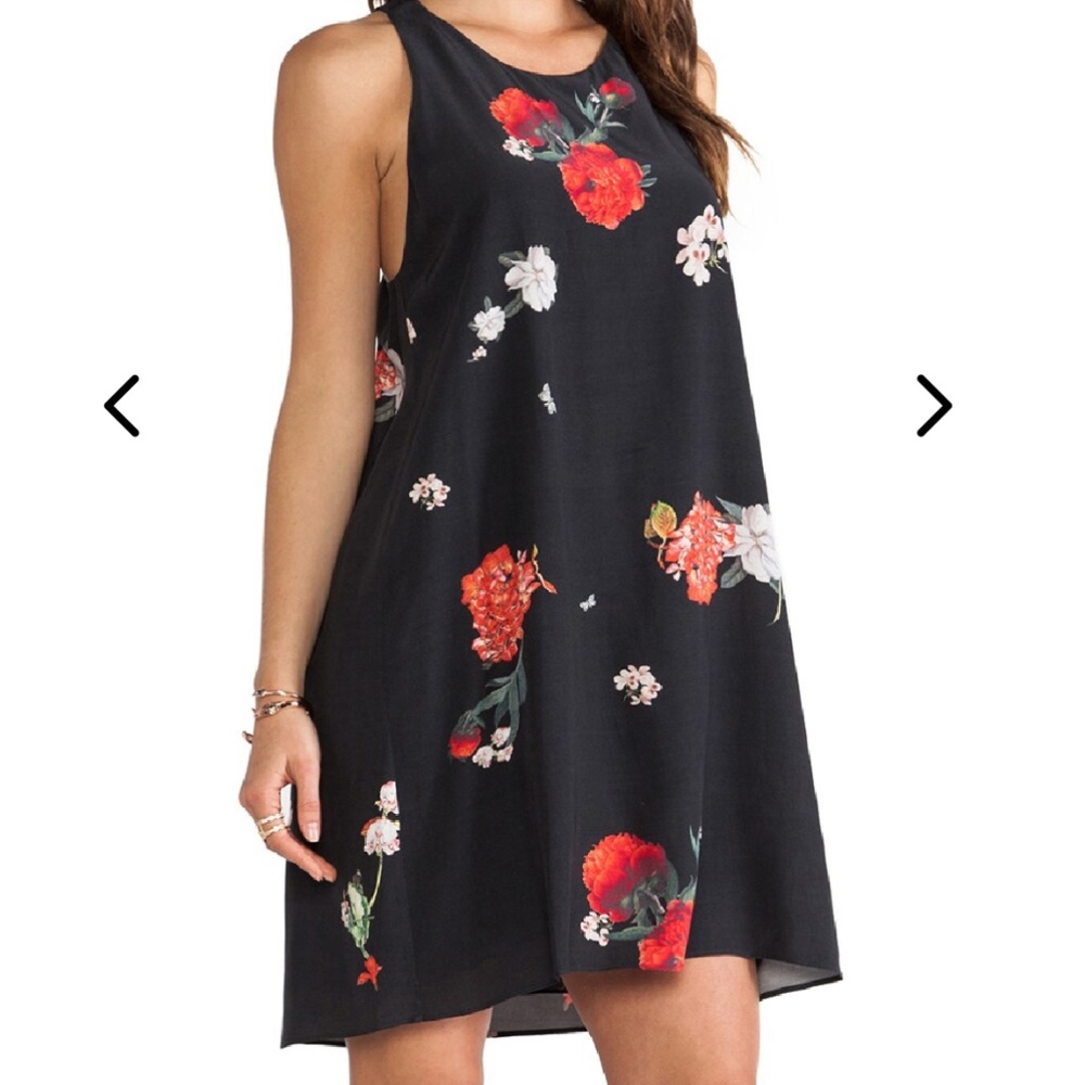 Alice + Olivia Liz Castaway Floral-Print Tunic Dress Castaway Floral Size Med